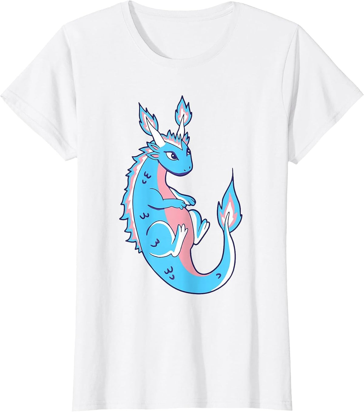 Transgender LGBT Draco Dragon Transsexual Flag Trans Pride T-Shirt - White