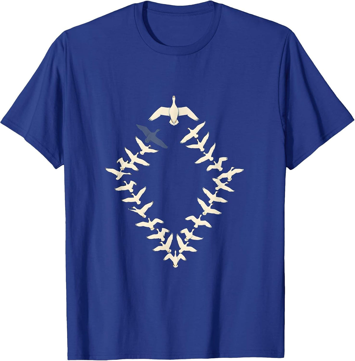 Men's Duck Flock V-Formation Overhead View Graphic T-Shirt - Royal Blue