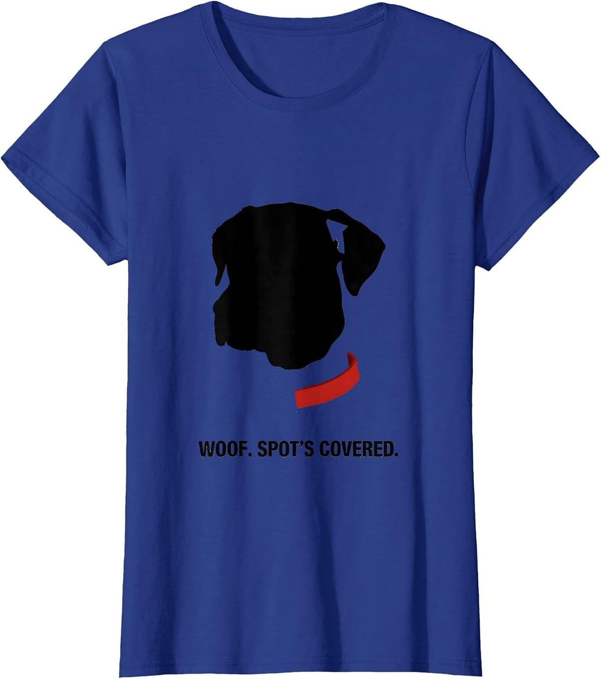 Women's Woof Spot's Covered Funny Lazy Halloween Dalmatian Costume T-Shirt - Royal Blue