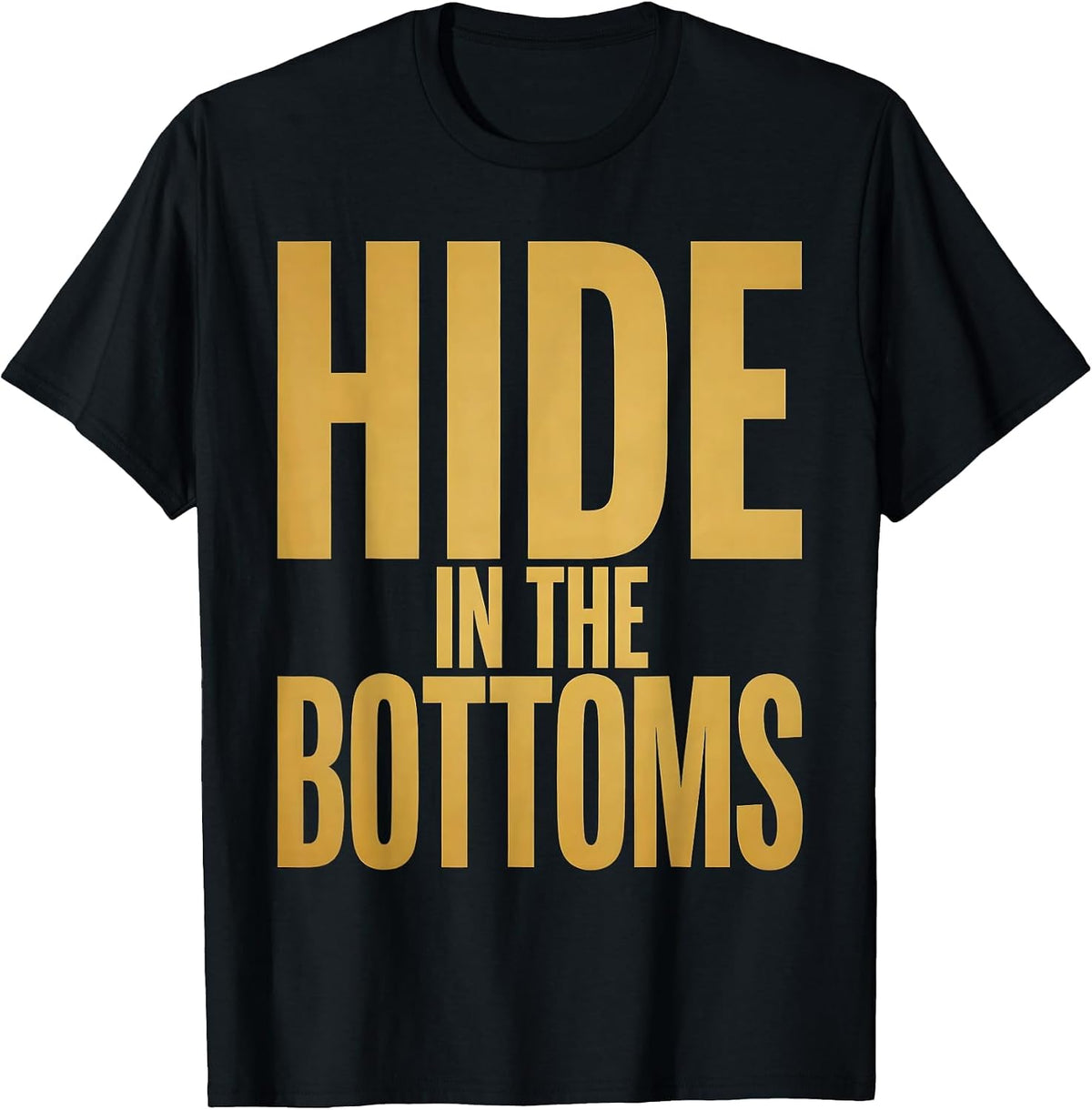 Men's Hide in the Bottoms Bottomland Camo Design T-Shirt - Black