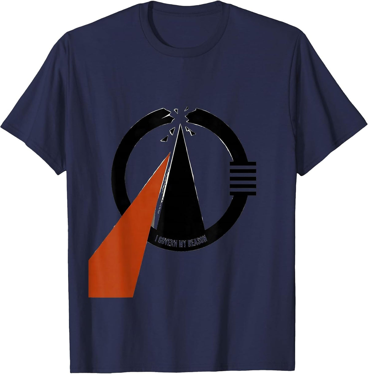 Men's I Govern My Reason Stoic Philosophy Marcus Aurelius Quote T-Shirt - Navy Blue