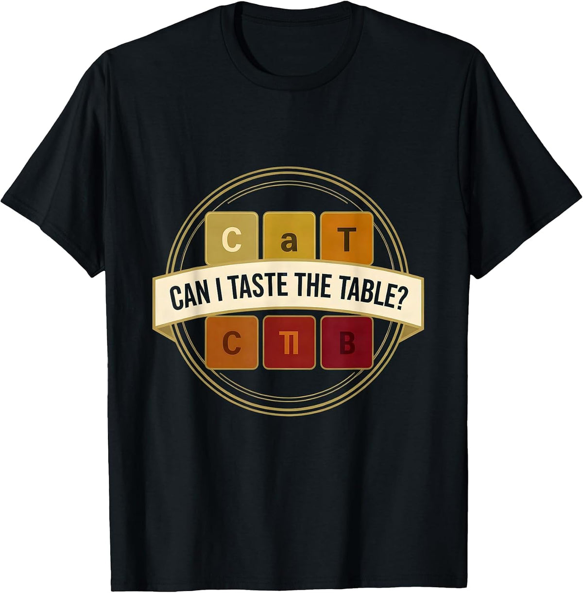 Men's Can I Taste The Table Funny Periodic Table Science Teacher T-Shirt - Black