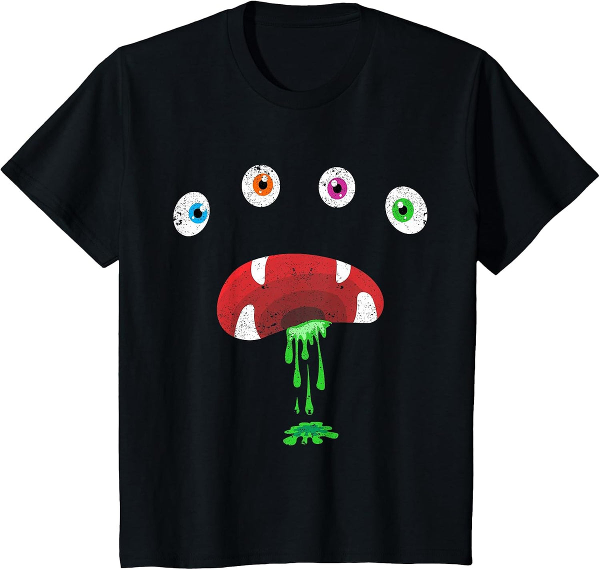 Halloween Monster Face Costume Cute Toddler Monsters Lovers T-Shirt - Black