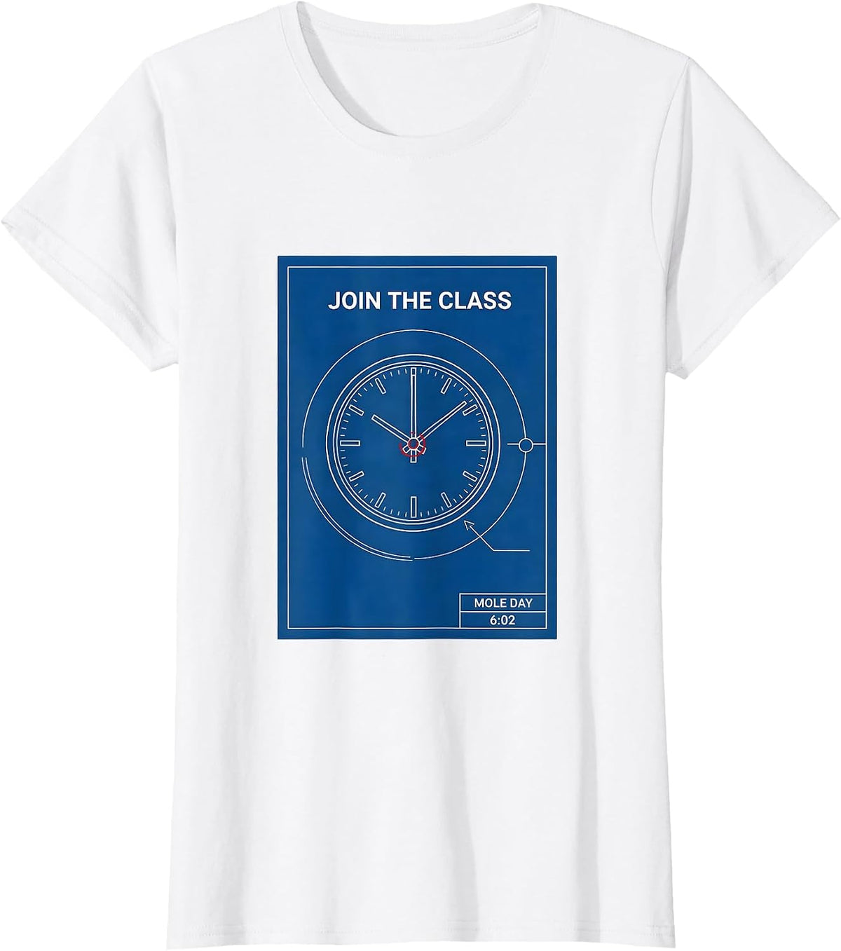 Join The Class, Mole Day 6:02 Nerdy Science Teacher T-Shirt - White