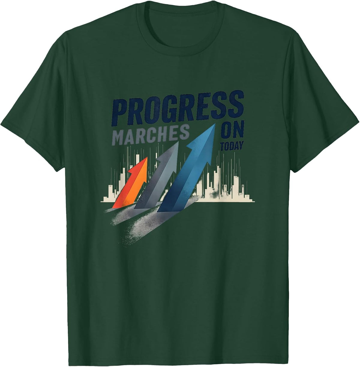 Progress Marches On Today Inauguration Design T-Shirt - Dark Green
