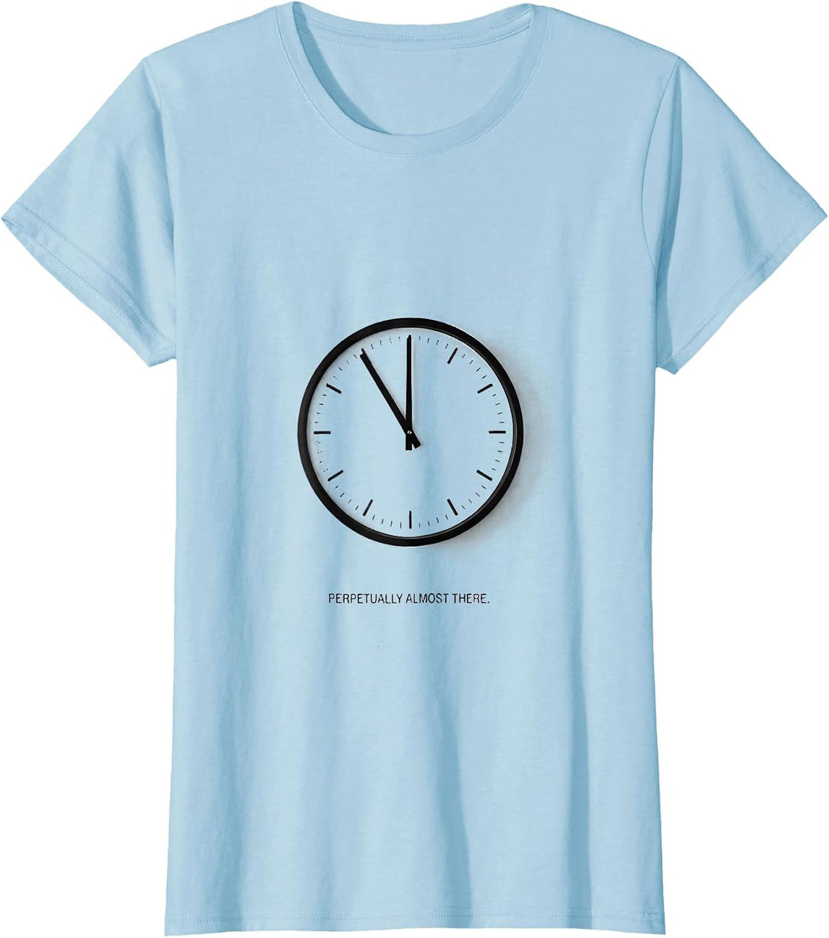Perpetually Almost There Funny Football Lineman Minimalist T-Shirt - Baby Blue