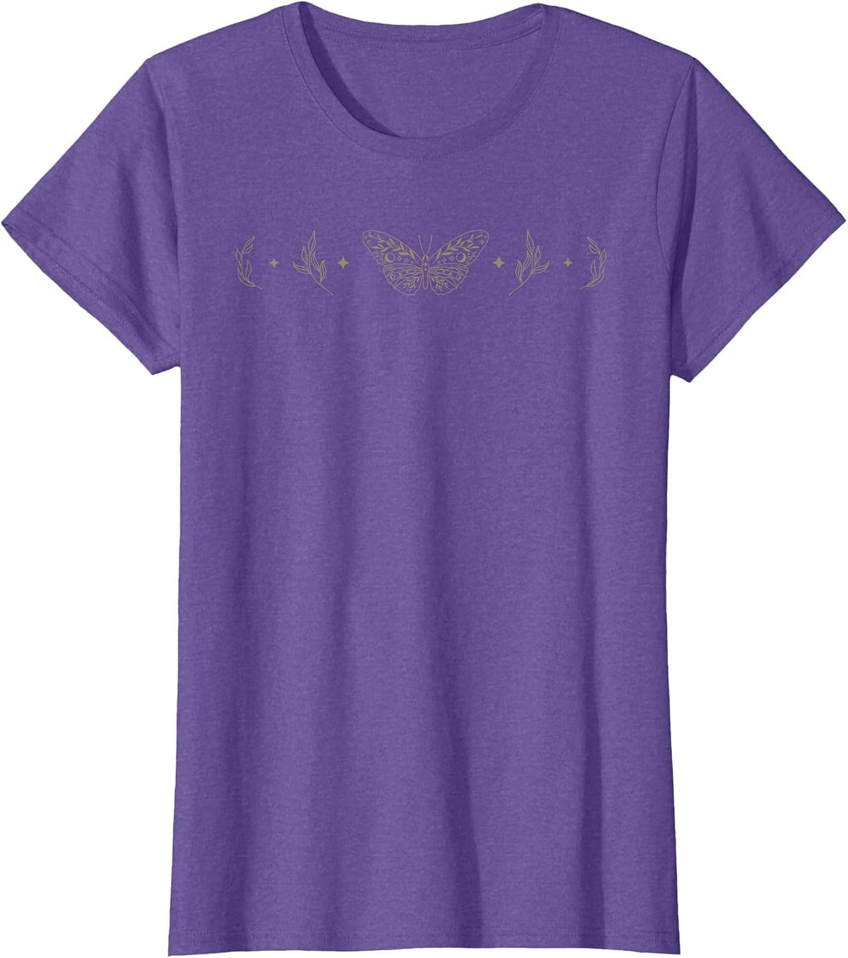 Aesthetic Y2k Fairy Alternative Clothing Goth Butterfly T-Shirt - Purple Heather