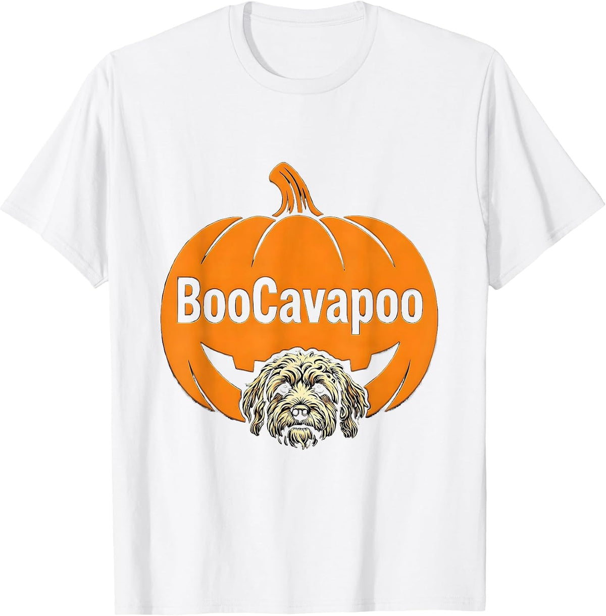 Men's BooCavapoo Funny Cavapoo Dog Halloween Costume Pet Lover T-Shirt - White