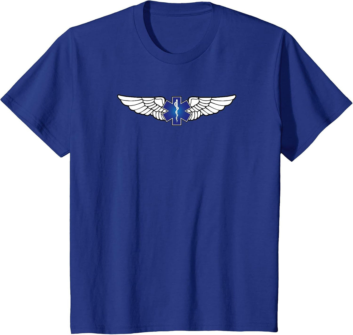 EMS Pilot Wings - Medevac and Air Ambulance - EMT Rescue T-Shirt - Royal Blue