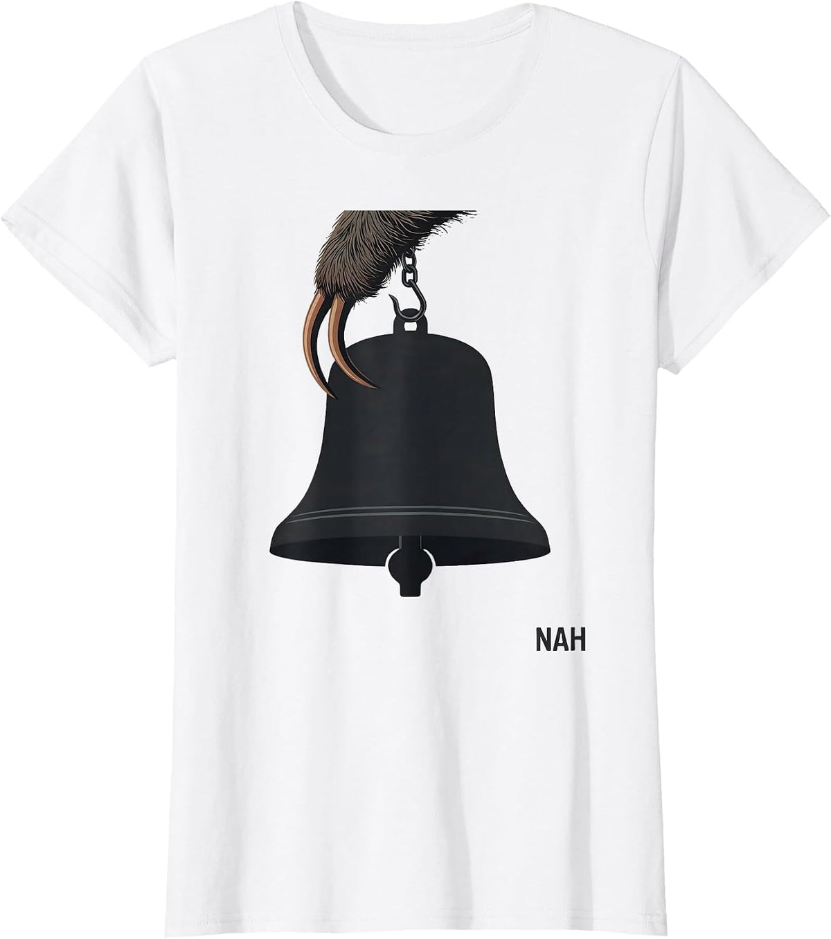 Women's Nah Editorial Conceptual Funny Sloth Lover Humor T-Shirt - White