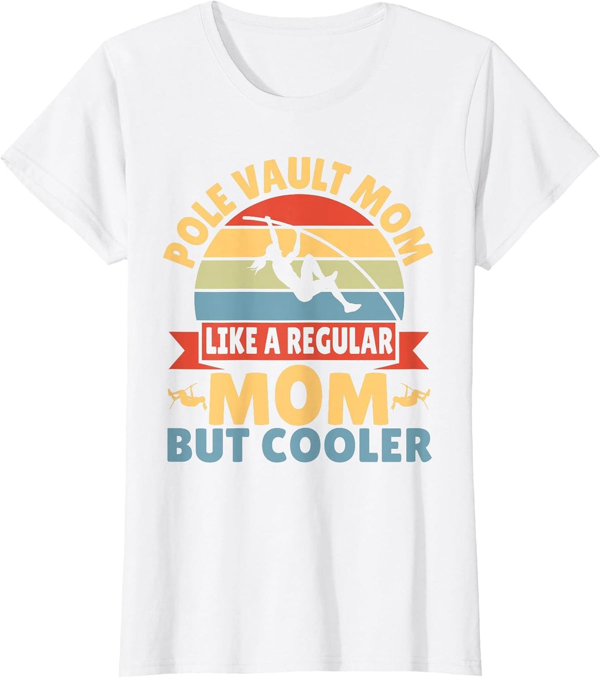Pole Vault Mom Vintage Track and Field Mother Women T-Shirt - White