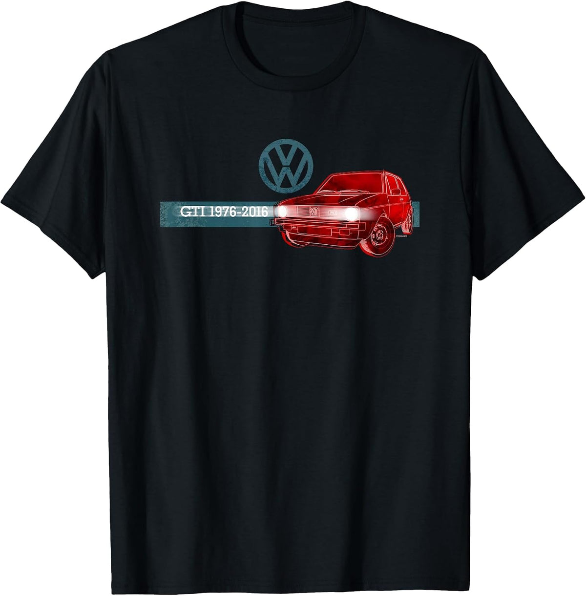 Volkswagen Golf GTI History T-Shirt, Men, Black, 3X-Large - As Pictured