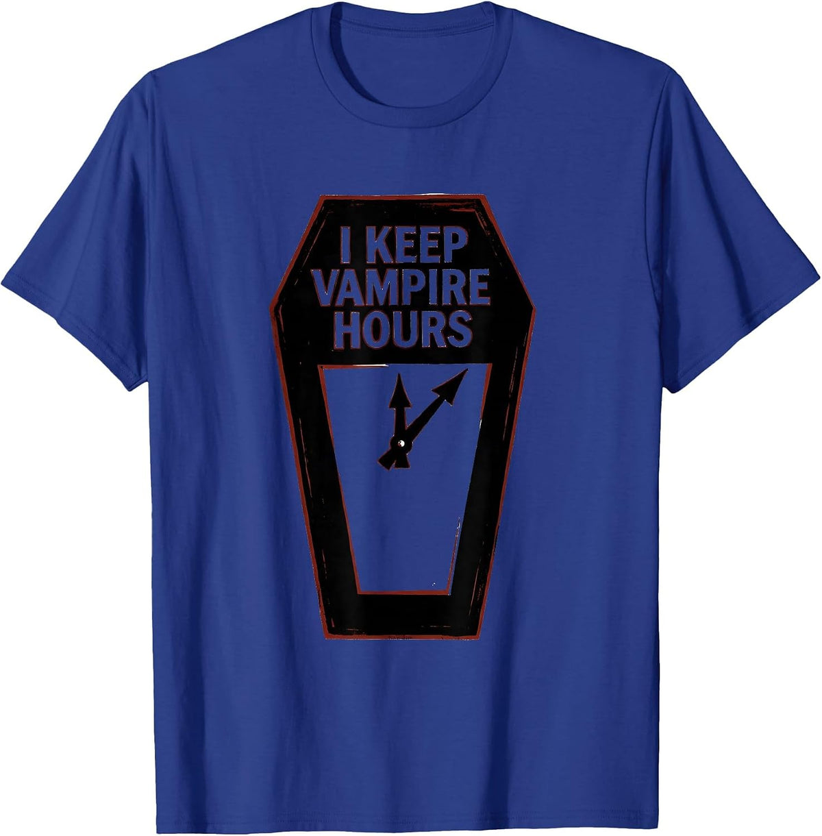 I Keep Vampire Hours Gothic Alt Aesthetic Halloween Humor T-Shirt - Royal Blue