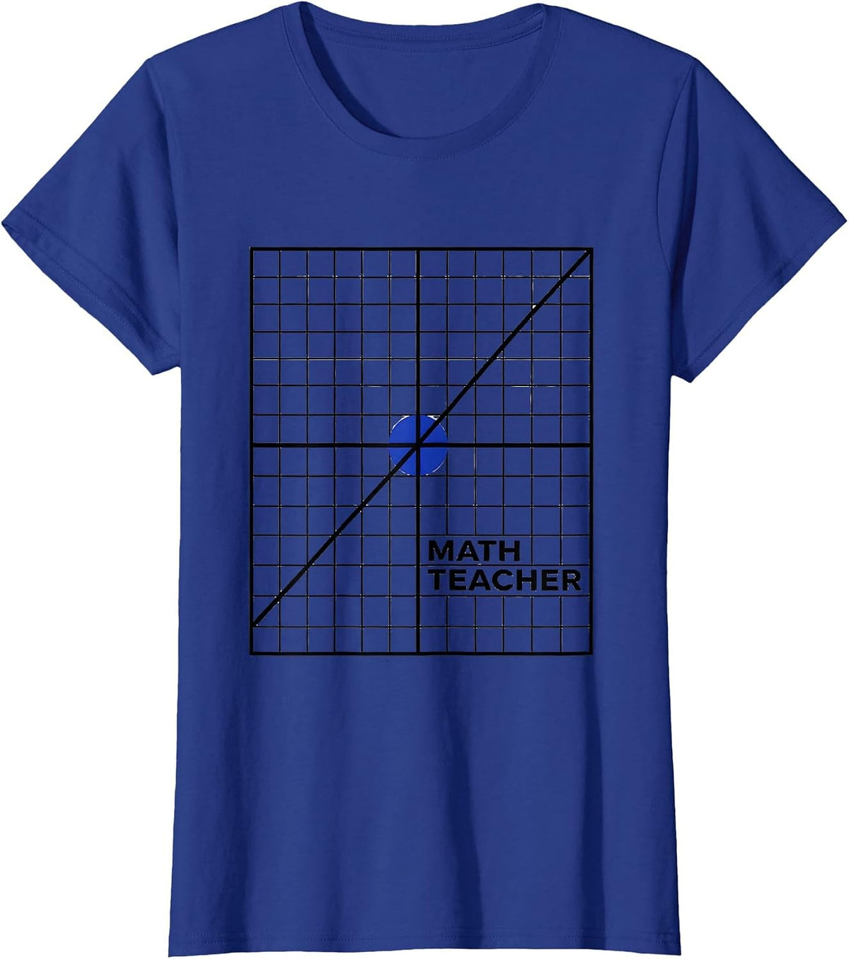 Women's MATH TEACHER Funny Math Teacher Gift for Educators T-Shirt - Royal Blue