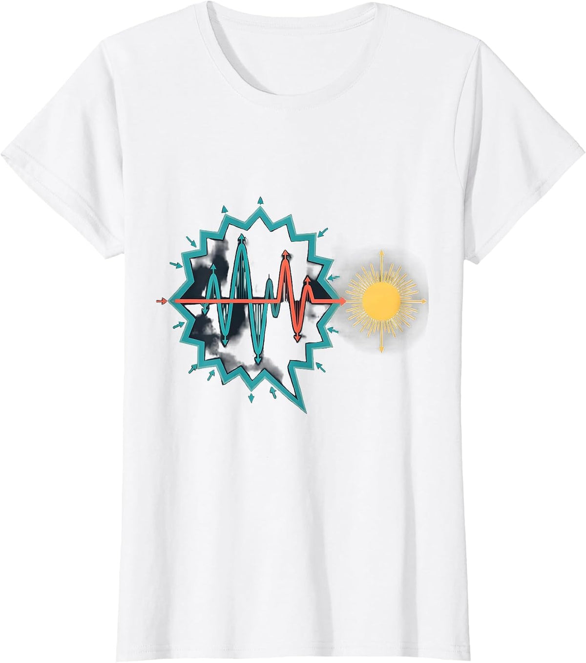 Women's Electric Magnetic Wave Physics Faith Humor T-Shirt - White