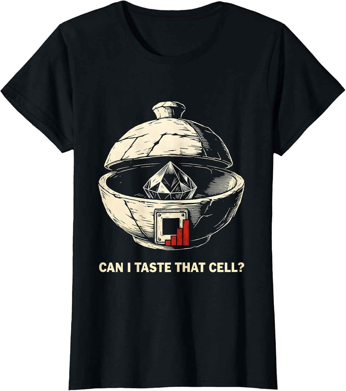 Can I Taste That Cell Funny Periodic Table Science Teacher T-Shirt - Black