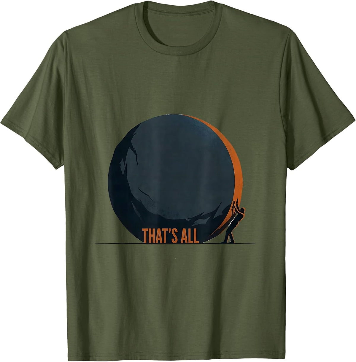 Men's That's All Funny Grammar Police Punctuation Humor T-Shirt - Olive Green
