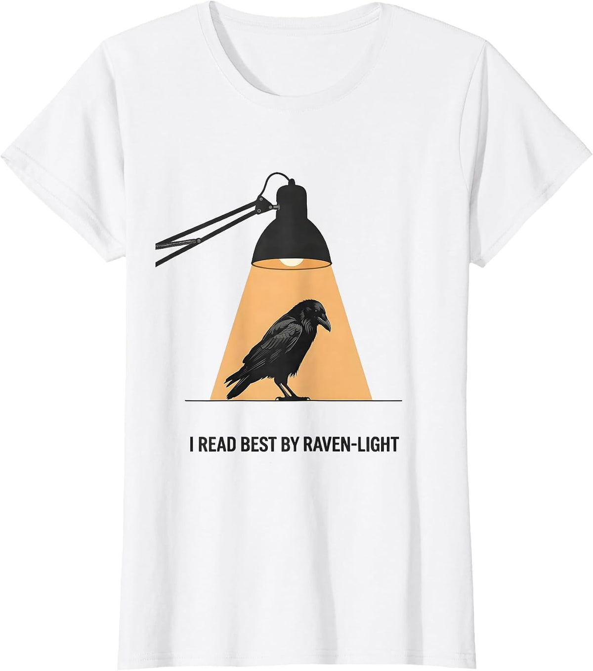 I Read Best By Raven-Light Gothic Edgar Allan Poe Literature T-Shirt - White