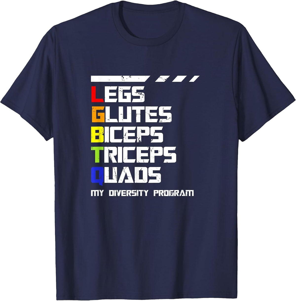 LGBTQ Training Program for Gay Queer Funny Fitness T-Shirt - Navy Blue