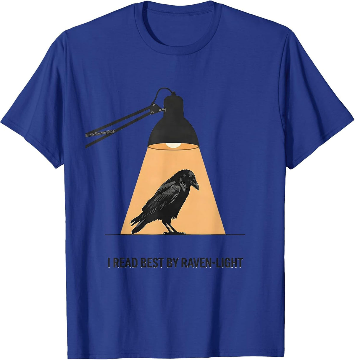 I Read Best By Raven-Light Gothic Edgar Allan Poe Literature T-Shirt - Royal Blue