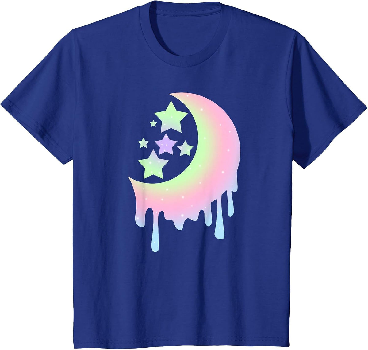 Aesthetic Clothing for Girls, Pastel Moon Goth Shirts T-Shirt - Royal Blue