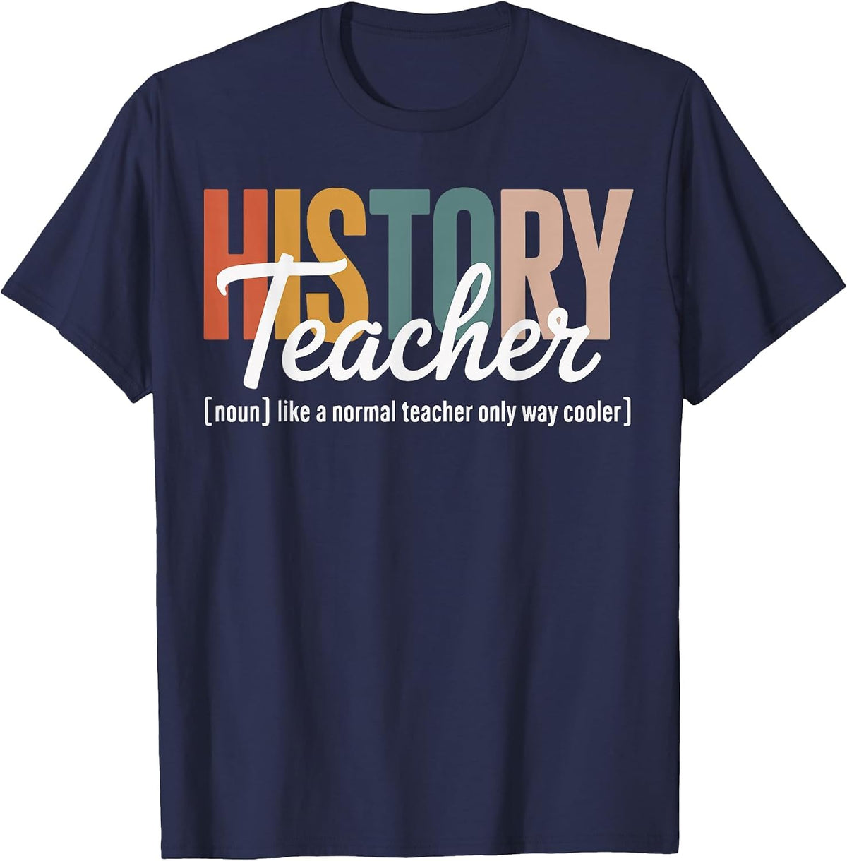 History Teacher Define Groovy Teachers T-Shirt - Navy Blue
