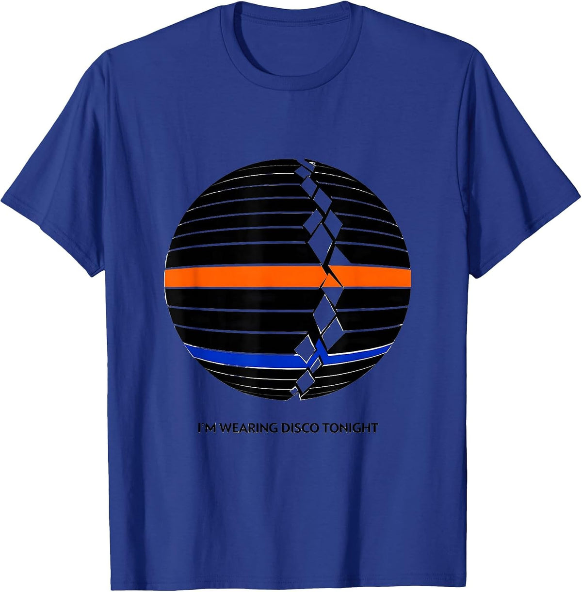 Men's I'm Wearing Disco Tonight Vintage Retro 70s Disco Party T-Shirt - Royal Blue