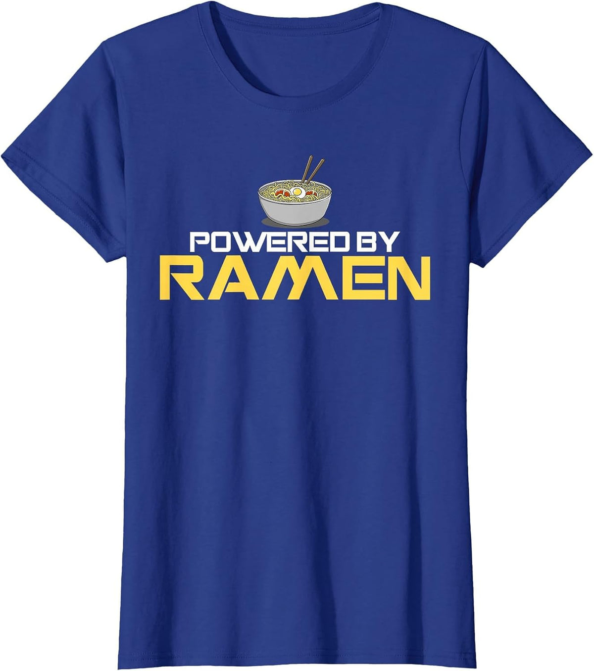 Powered by Ramen Japanese Anime Noodles T-Shirt - Royal Blue