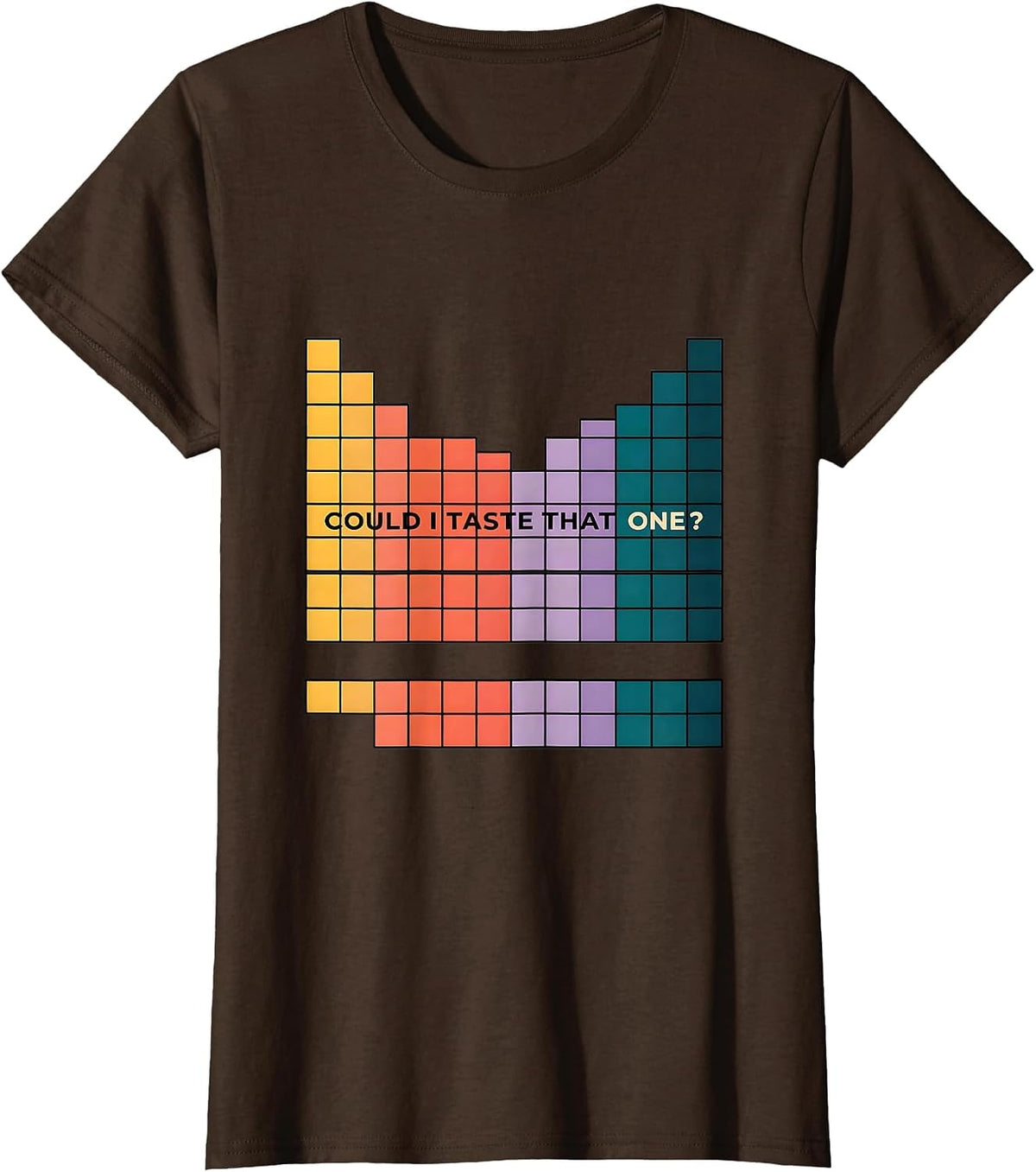 Women's Could I Taste That One Funny Periodic Table Science Teacher T-Shirt - Brown