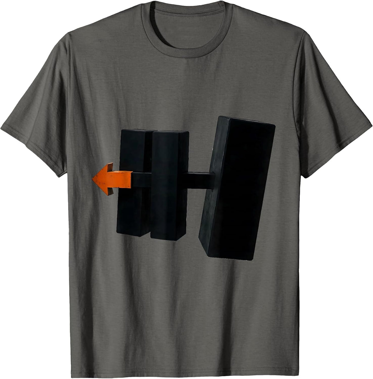 Brutalist Bond Break Chemistry Humor Science Enthusiast T-Shirt - Asphalt Grey
