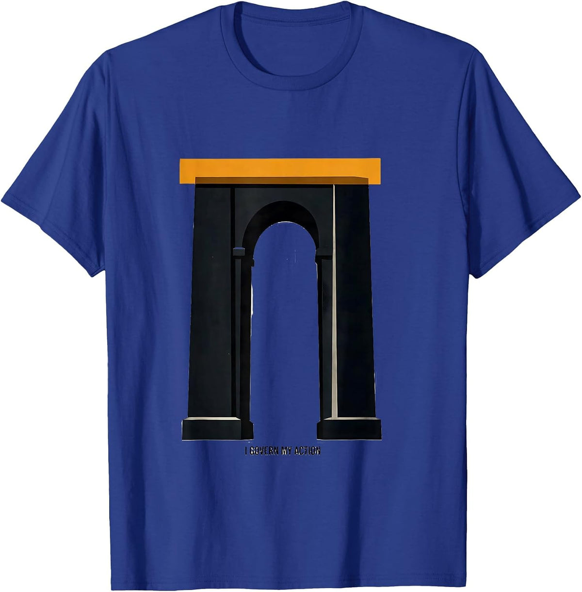 Men's I Govern My Action Stoic Philosophy Quote Marcus Aurelius T-Shirt - Royal Blue
