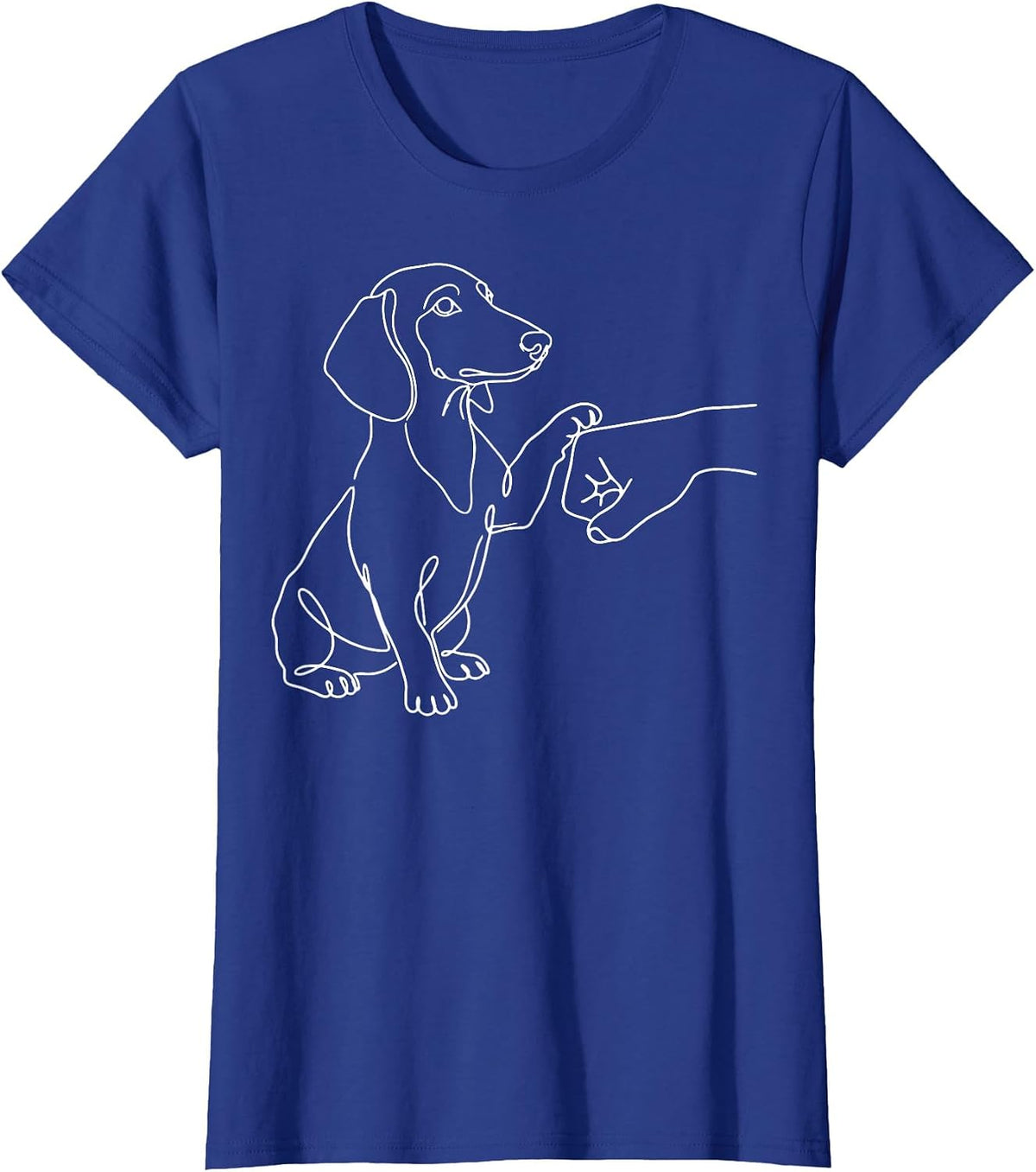 Dachshund Fist Bump Weiner Dog Hand T-Shirt - Royal Blue