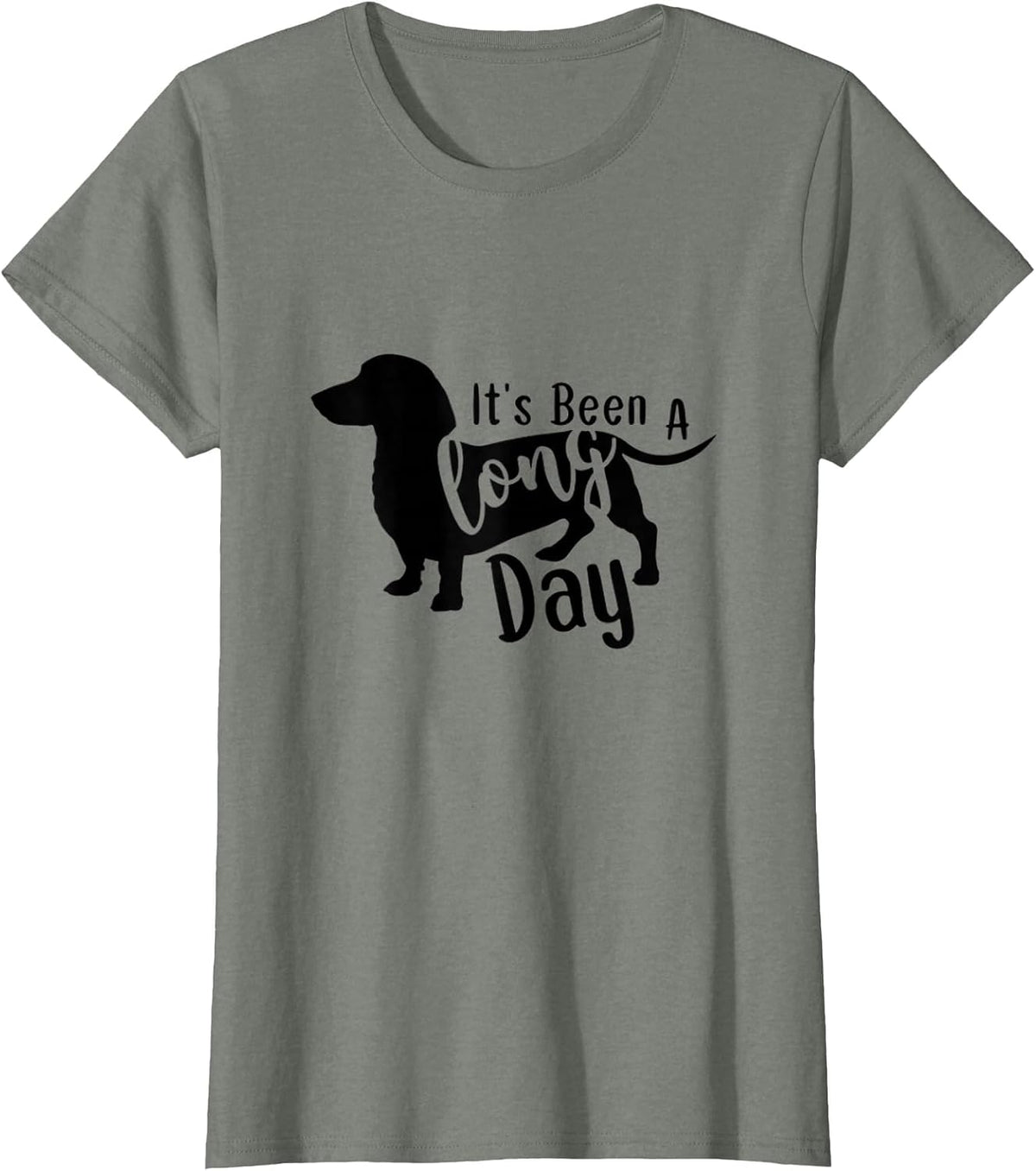 It's Been a Long Day Dachshund Dog Wiener Doxie Dotson Mom T-Shirt - Olive Heather