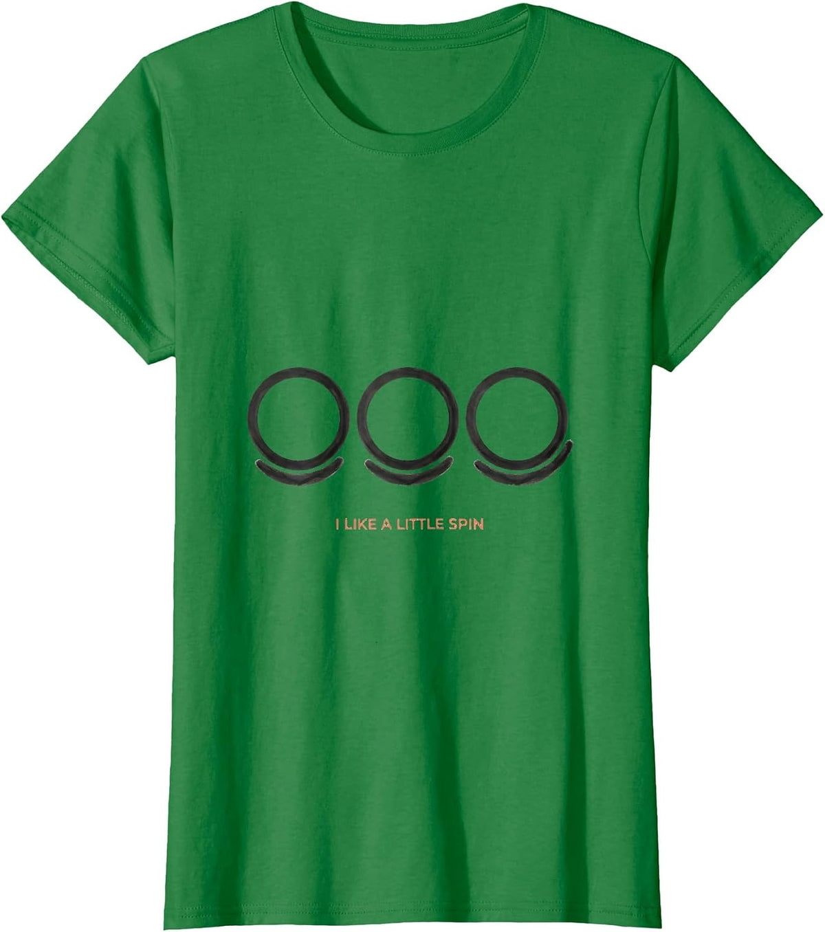 Women's I Like A Little Spin Funny Billiards Pool Player Humor T-Shirt - Kelly Green