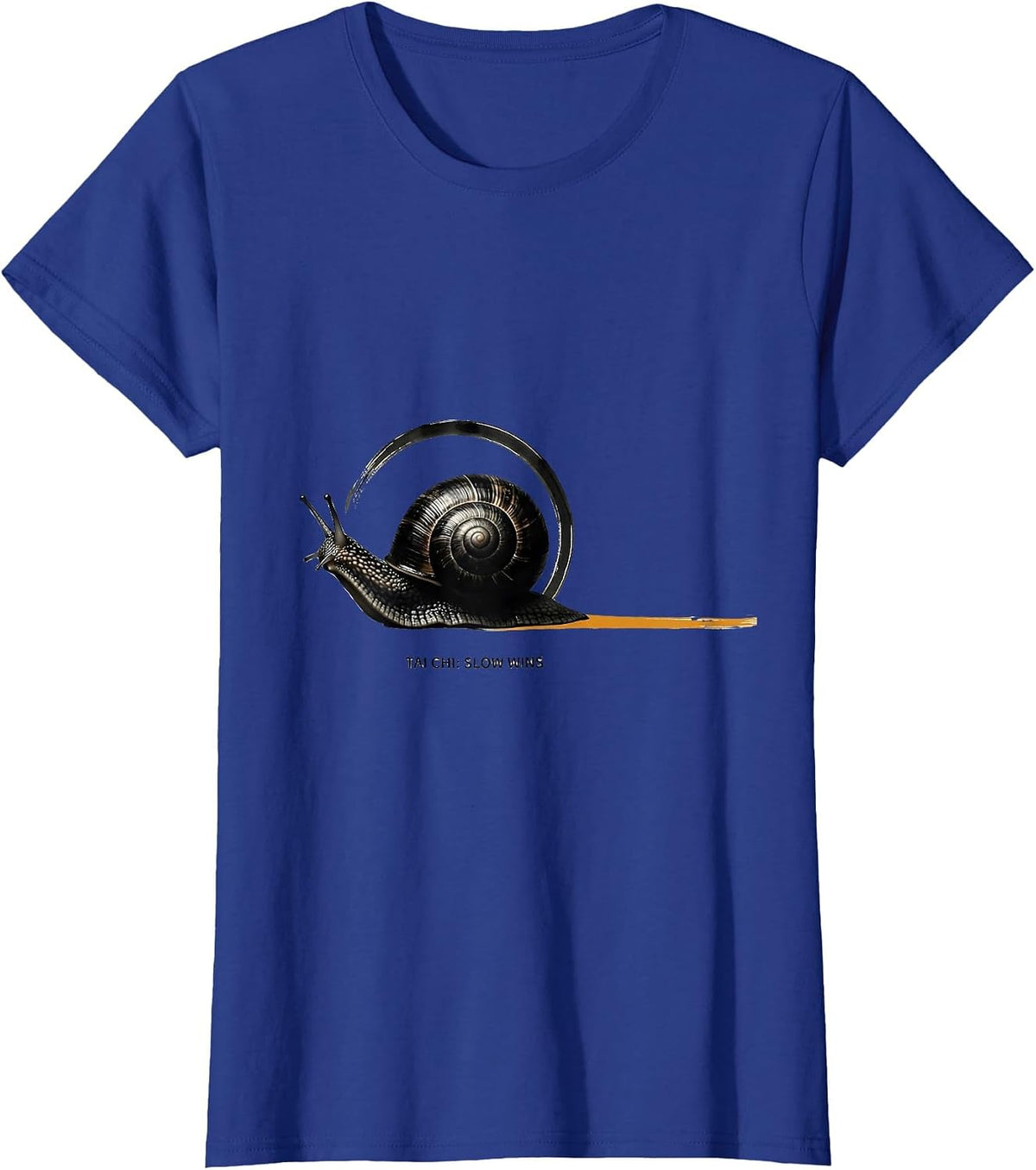 Women's Tai Chi Slow Wins Conceptual Zen Balance Symbol Martial Arts T-Shirt - Royal Blue