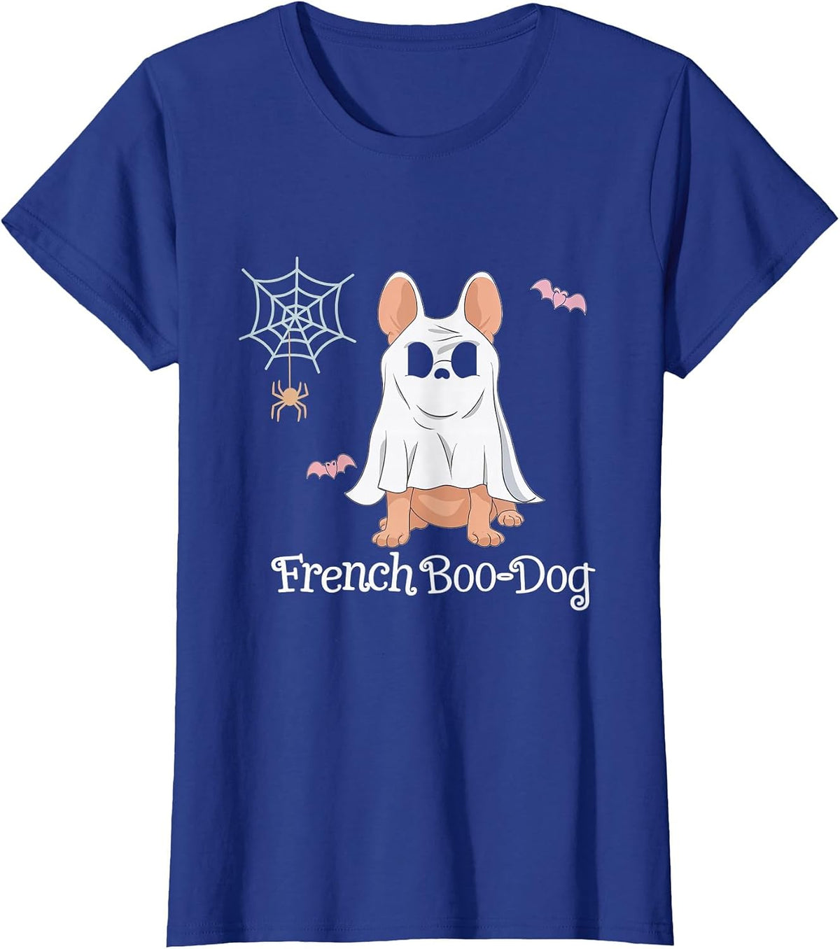 French Boo-Dog Halloween Dog Costume French Bulldog T-Shirt - Royal Blue
