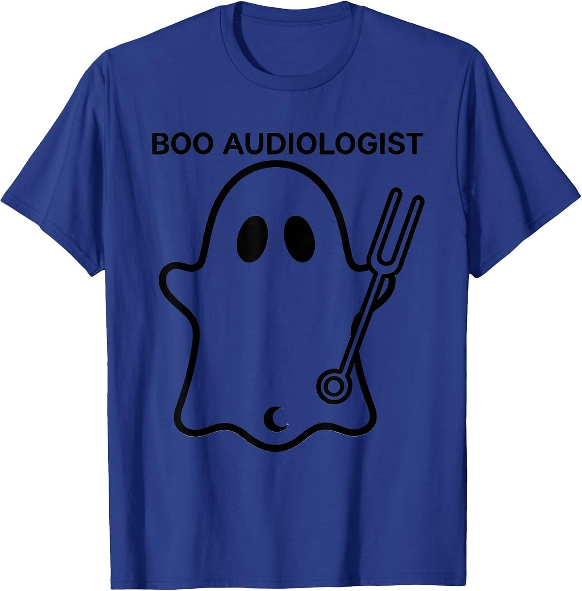 Men's Boo Audiologist Cute Ghost Halloween Audiology Humor T-Shirt - Royal Blue