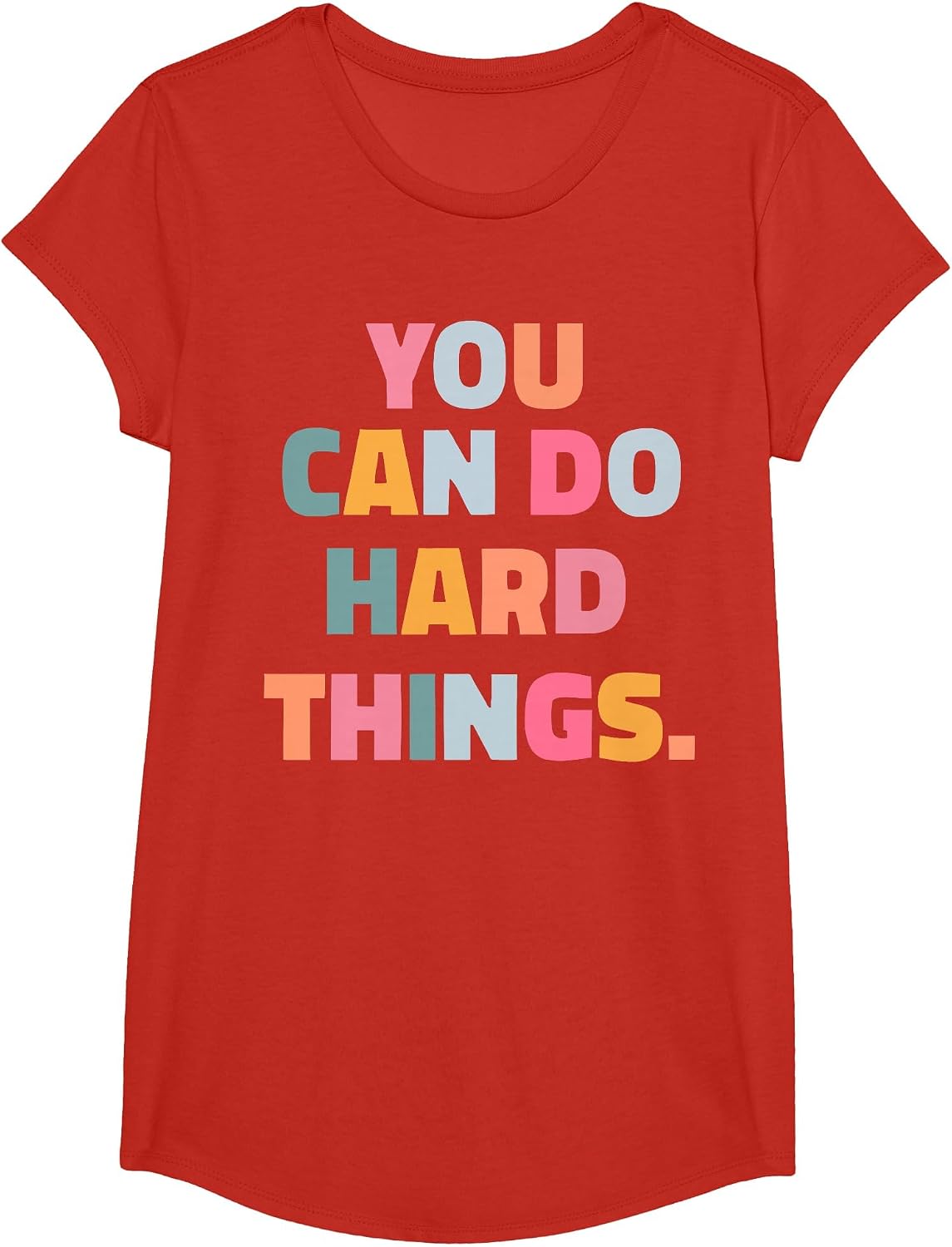 You can do Hard Things Teacher T-Shirt - Girls Red