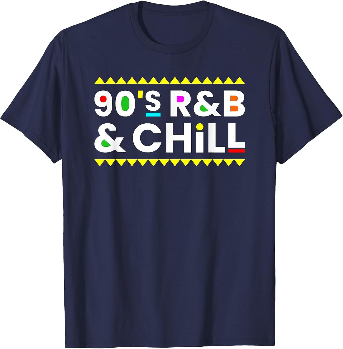 90's R&B & Chill Hip Hop Soul Music T-Shirt - Navy Blue