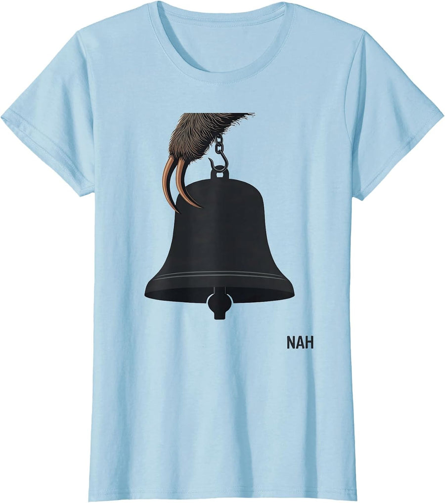 Women's Nah Editorial Conceptual Funny Sloth Lover Humor T-Shirt - Baby Blue