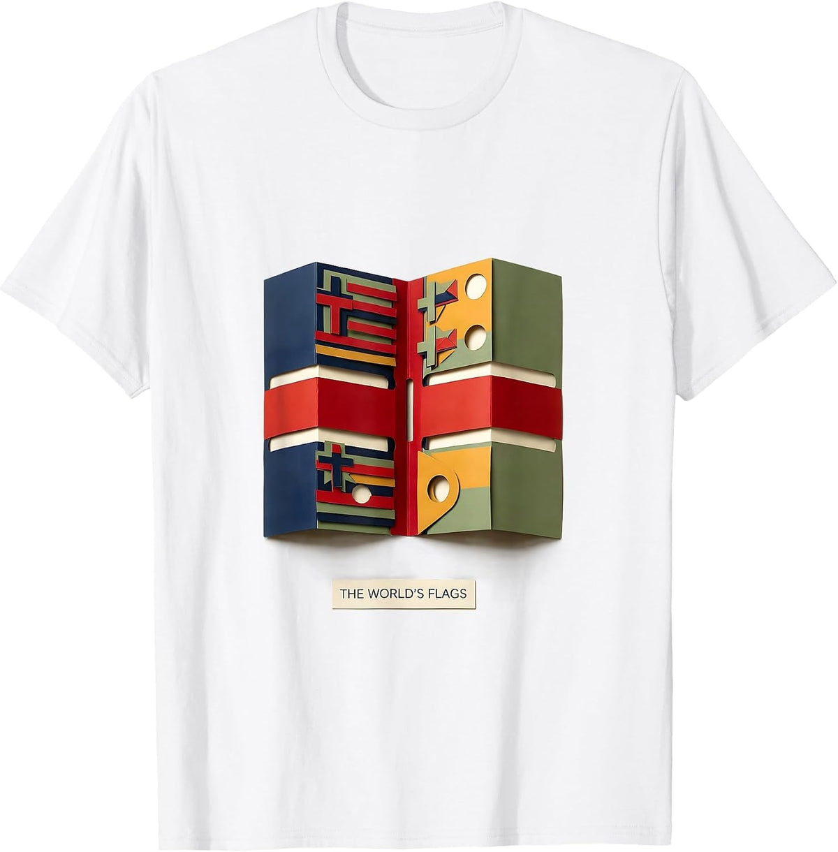 Men's The World's Flags Geography Lover World Traveler National T-Shirt - White