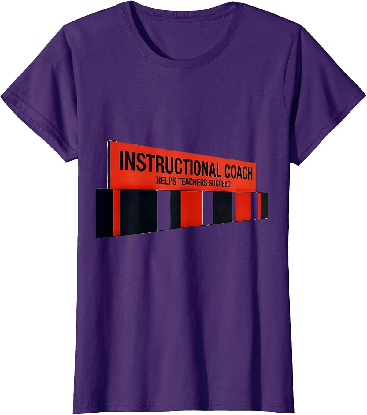 Women's INSTRUCTIONAL COACH HELPS TEACHERS SUCCEED Teacher T-Shirt - Purple