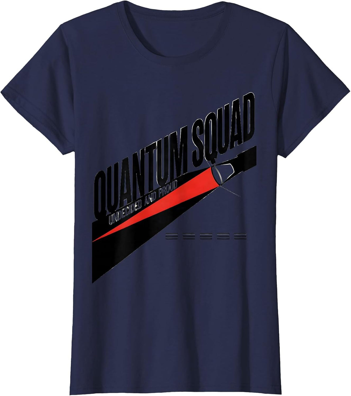 Women's Quantum Squad Undecided And Proud Constructivist Physics T-Shirt - Navy Blue