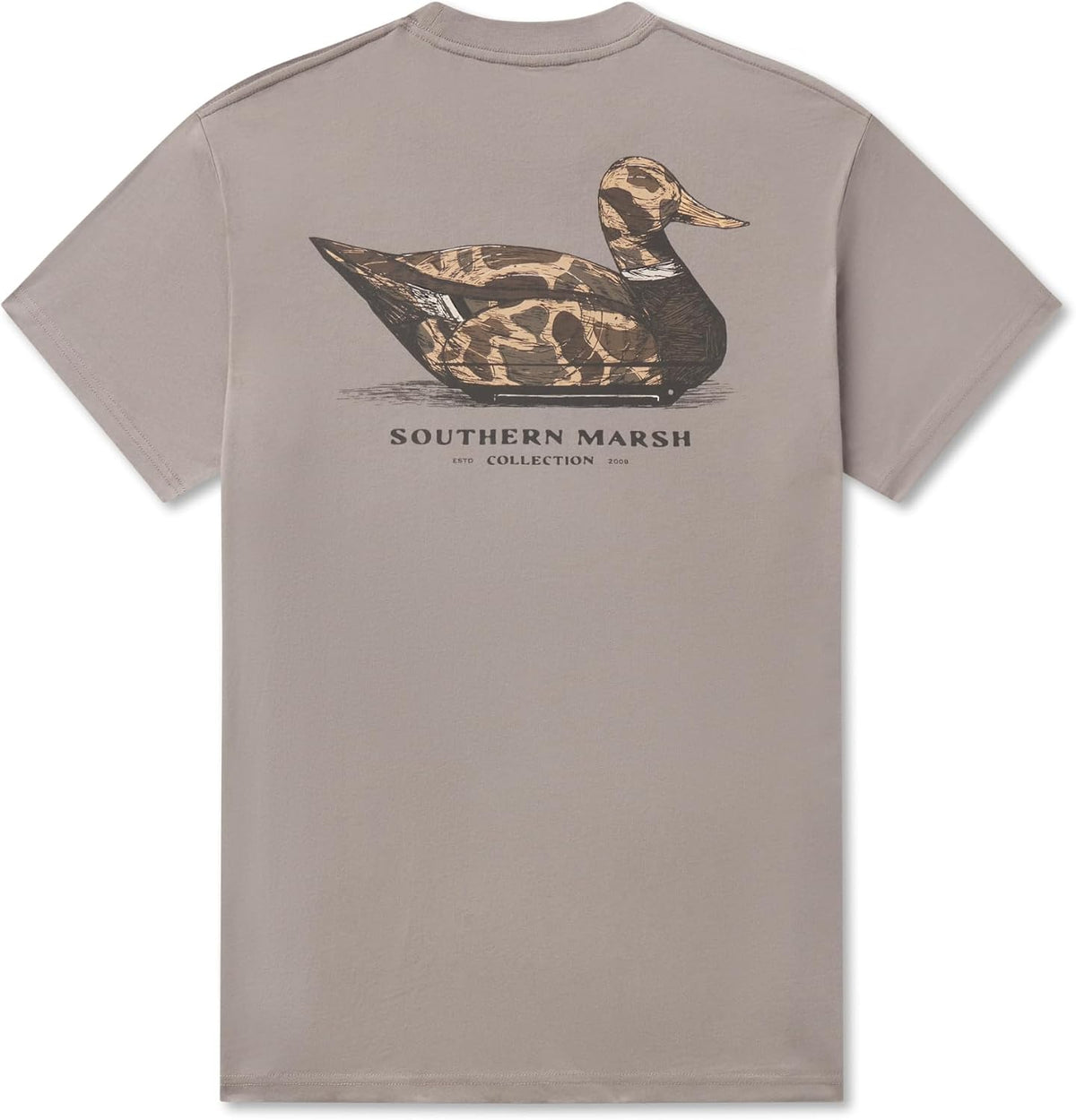 Southern Marsh Men's Vintage Duck Decoy Tee - Camo - Dark Gray