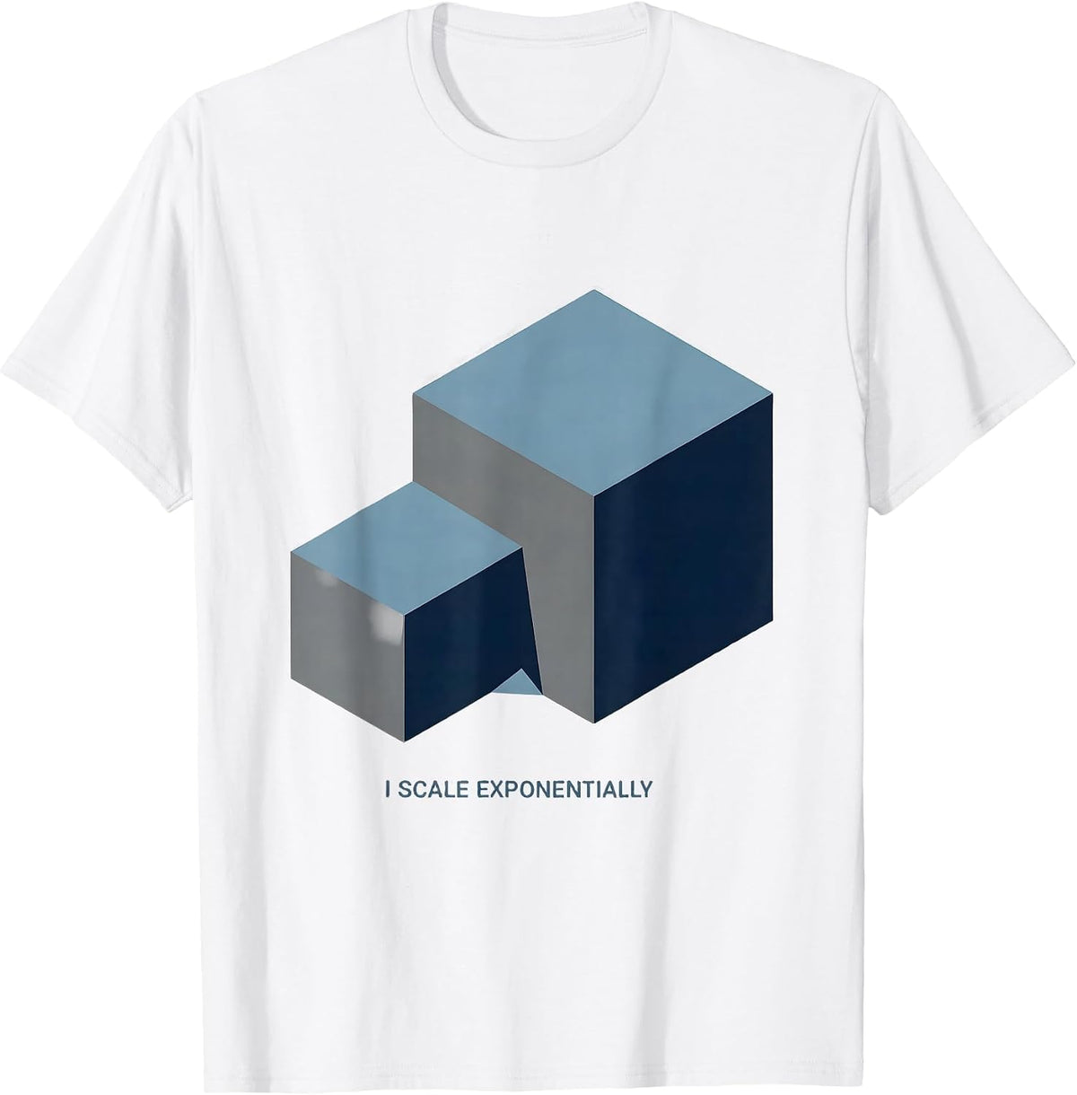 Men's I Scale Exponentially Funny Math Teacher Gift Nerd Humor T-Shirt - White