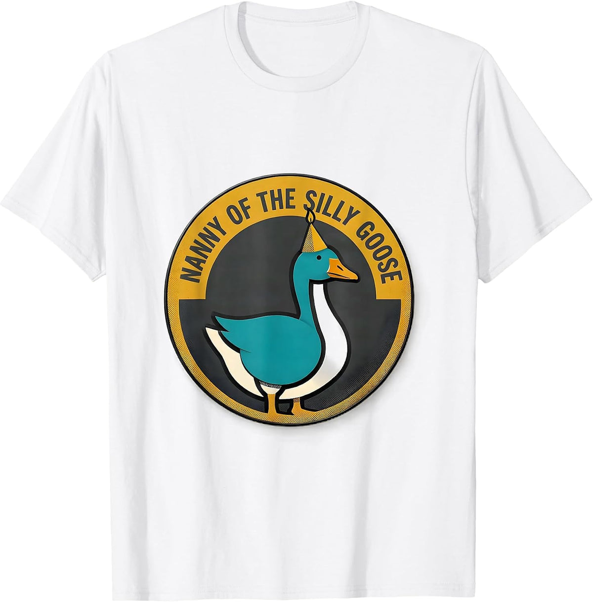 Nanny of the Silly Goose Midcentury Modern 1st Birthday T-Shirt - White