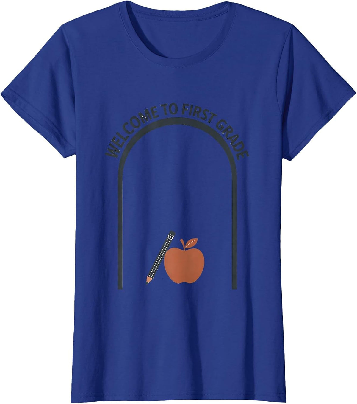 Women's Welcome To First Grade Minimalist Teacher Back To School T-Shirt - Royal Blue