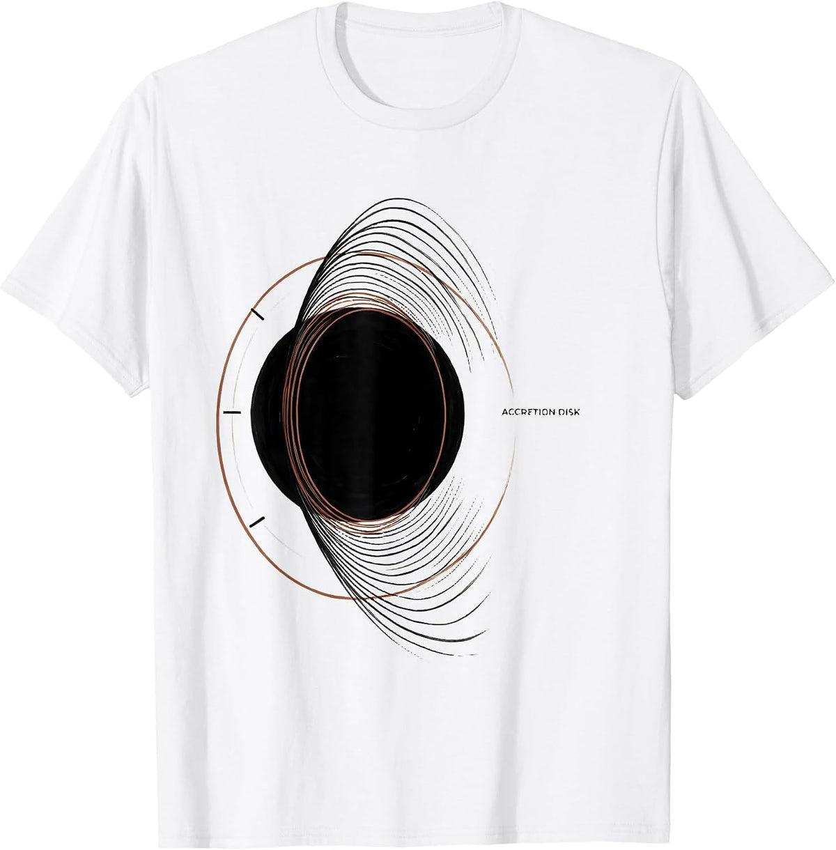 Men's Accretion Disk Minimalist Black Hole Physics Science T-Shirt - White