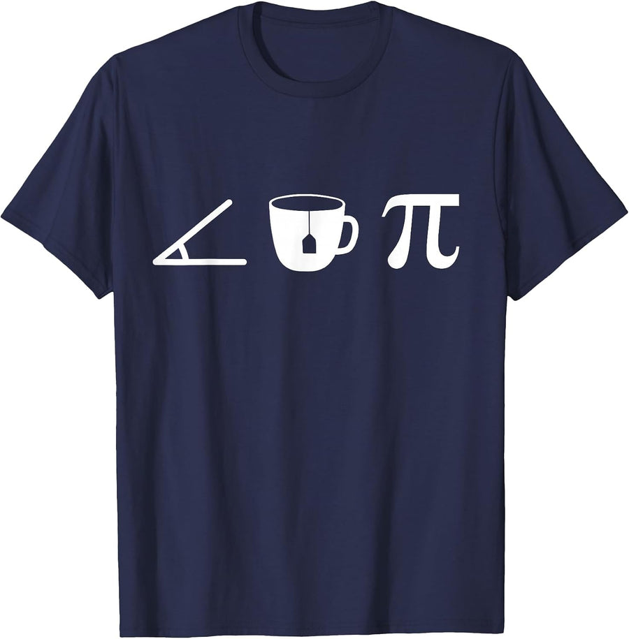 Acute Tea Pi a Funny Math Pun for Cute School Mathematics T-Shirt - Navy Blue