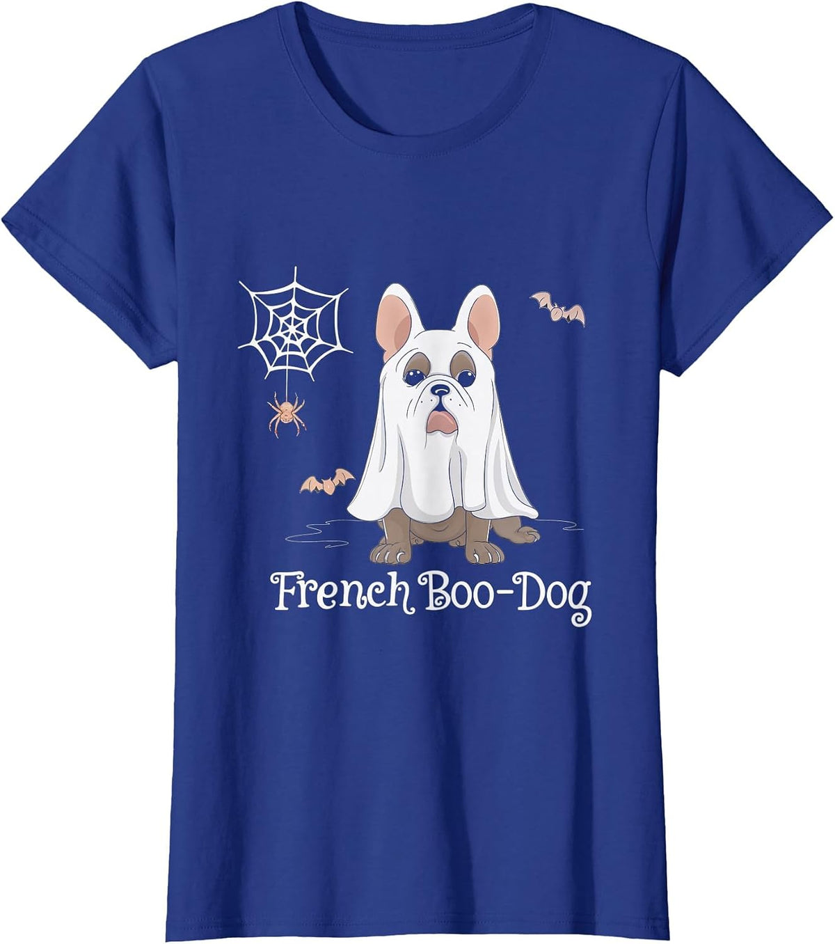 French Boo-Dog French Bulldog Halloween Costume Dog T-Shirt - Royal Blue